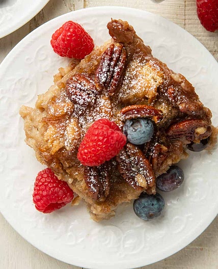 Maple Pecan Vegan Bread Pudding
