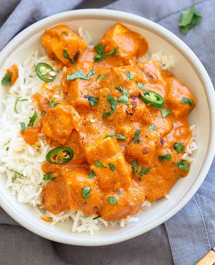 Vegan Paneer Lababdar (Tofu lababdar)