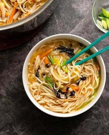 Vegan Spicy Udon Noodle Soup