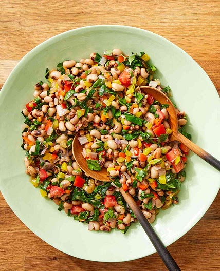 Spicy Black-Eyed Pea & Collard Green Salad