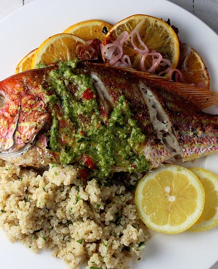 Citrus Infused Whole Roasted Snapper
