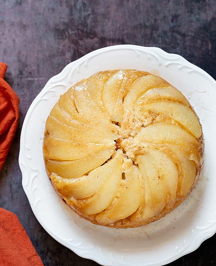 Vegan Pear Upside Down Cake