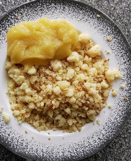 Riebel mit Apfelmus