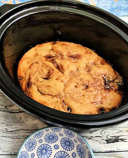Slow Cooker Jam Swirl Sponge