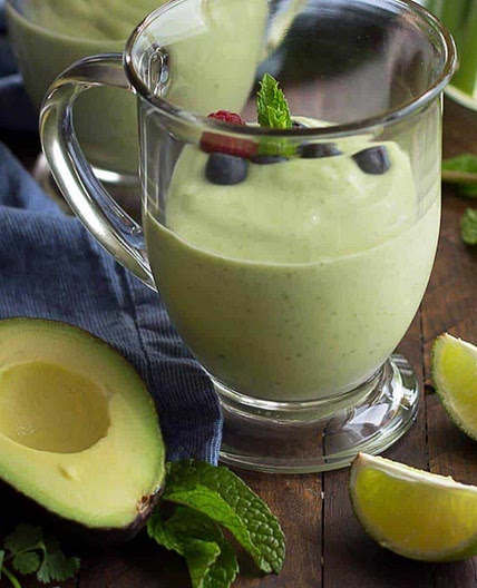 Avocado Mint Green Keto Smoothie