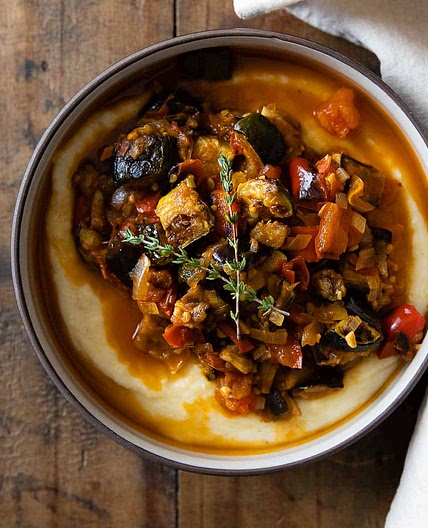 Ratatouille With Creamy Polenta