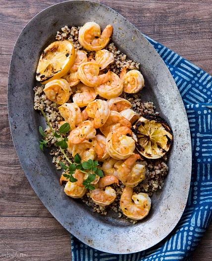Light & Healthy Cuban Mojo Shrimp
