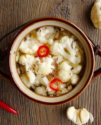 Fermented Cauliflower: Lacto-fermented with Probiotics