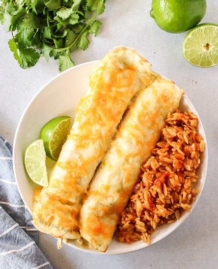 Salsa Verde Chicken Enchiladas
