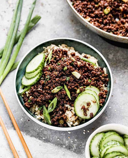 Korean Ground Beef Bowls