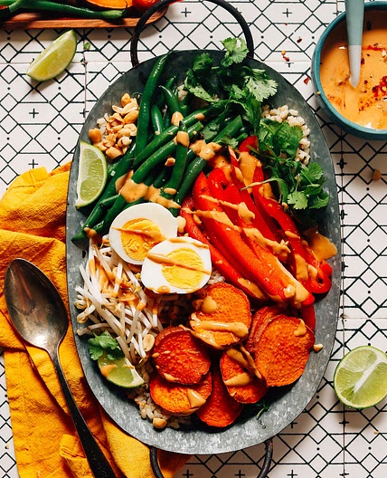 Gado Gado with Spicy Peanut Sauce
