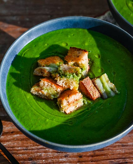 Super Green Sheet Pan Soup