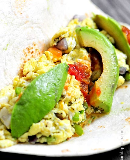 Egg and Avocado Breakfast Burrito
