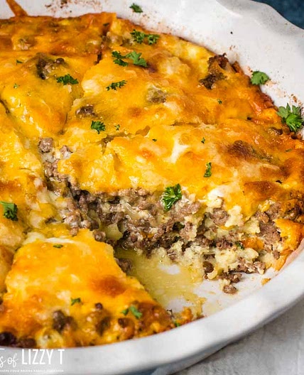 Old Fashioned Impossible Cheeseburger Pie