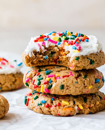 Healthy Birthday Cake Cookies