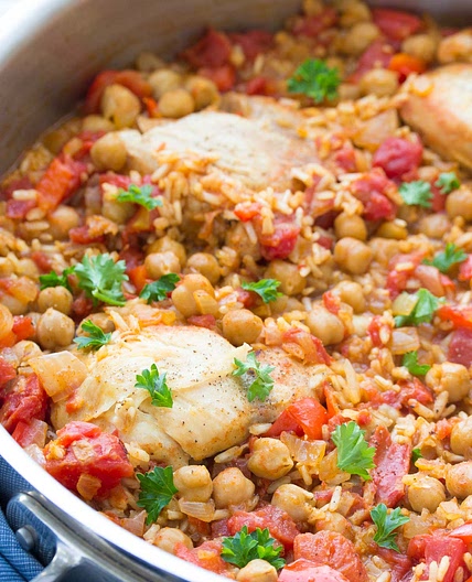 One Pot Spanish Chickpea Chicken