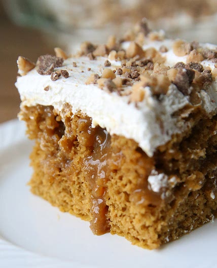 Caramel Pumpkin Poke Cake