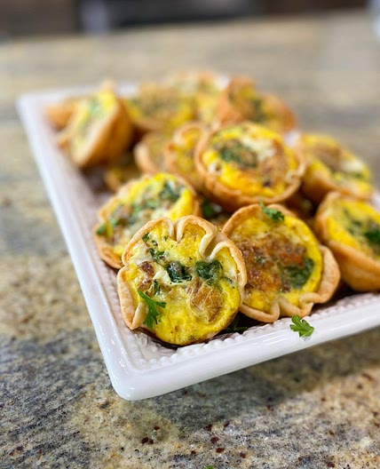 Mini Pie Crust Quiche Bites