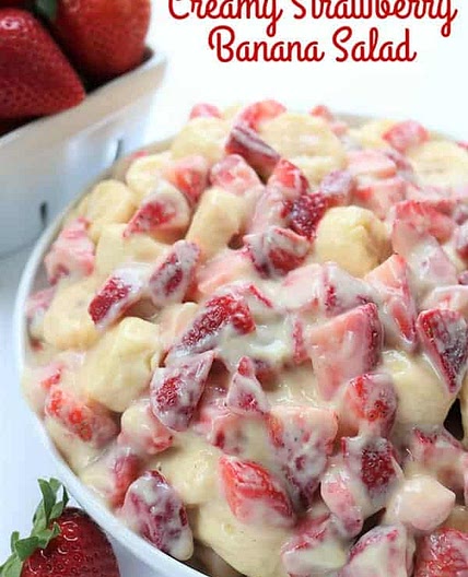 Creamy Strawberry Banana Salad
