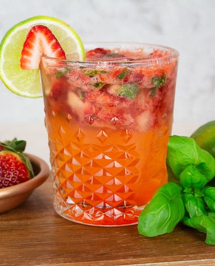 Strawberry Basil Mocktail