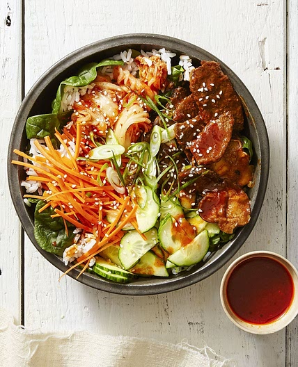 Spicy Sesame Rice Bowls