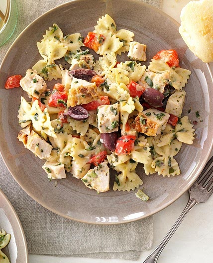 Cheesy Bow Tie Chicken