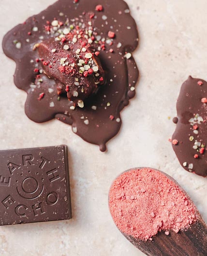 Strawberry Almond Butter Chocolate Puddles