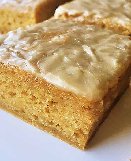 Sweet Potato Blondies with Maple Syrup Glaze