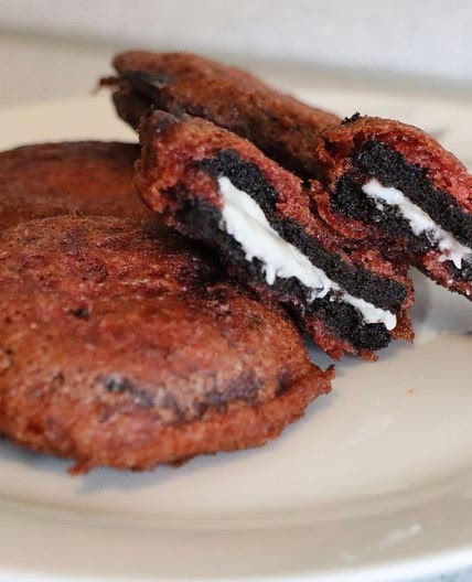 Red Velvet Deep Fried Oreos