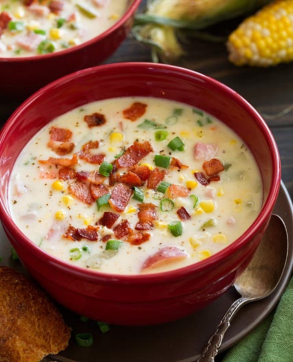 Creamy Ham Potato and Corn Chowder