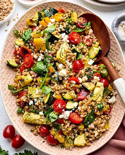 Grilled Vegetable Farro Salad