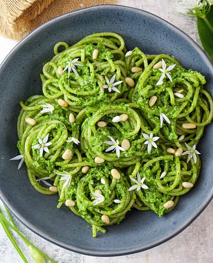 Vegan Wild Garlic Pesto Pasta