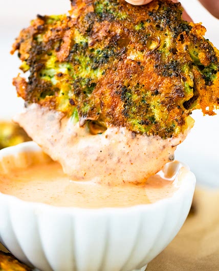 Crispy Broccoli & Cheese Fritters {Low-carb | Keto Option}