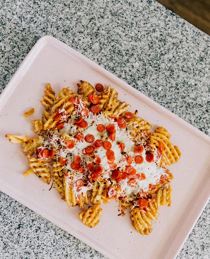Waffle Cut Pizza Fries