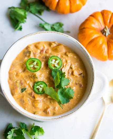 Creamy Pumpkin Chicken Chili