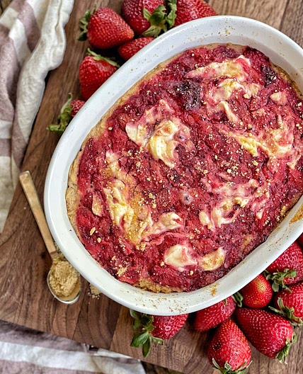 Strawberry Shortcake Baked Oatmeal