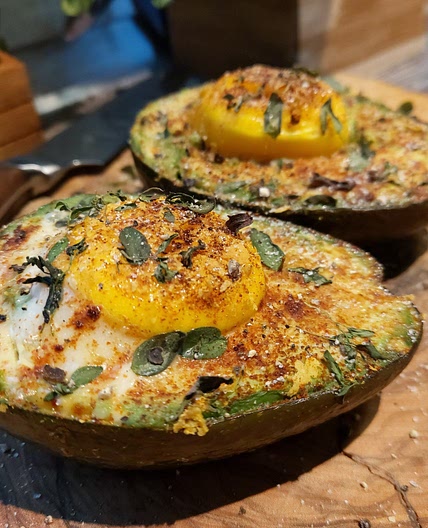 Firey Avocado Eggs