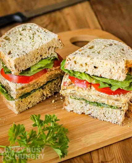 Oven Baked Eggplant Milanese Sandwich