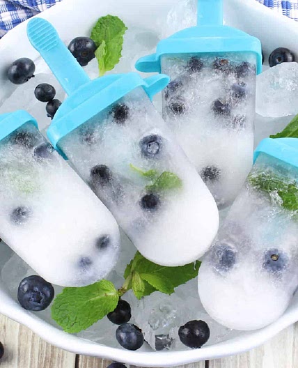 Boozy Blueberry Mojito Popsicle Recipe
