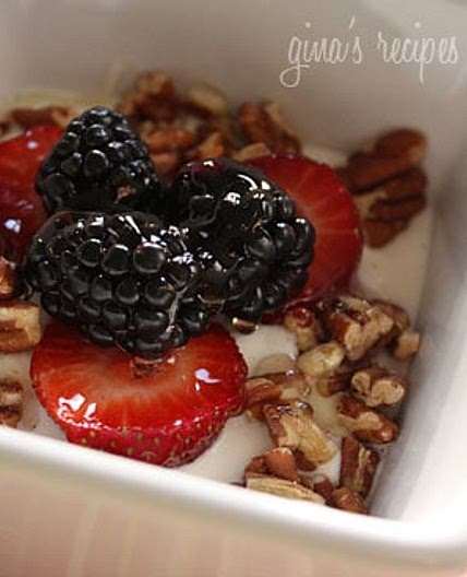 Greek Yogurt with Berries, Nuts and Honey