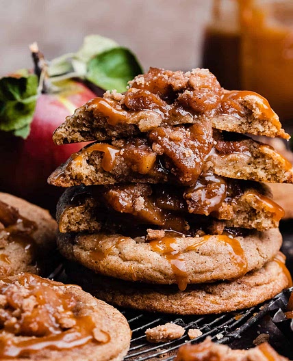 Salted Caramel Apple Pie Cookies