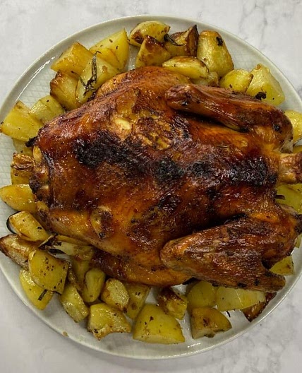Air Fried Soy Chicken Recipe with Potatoes