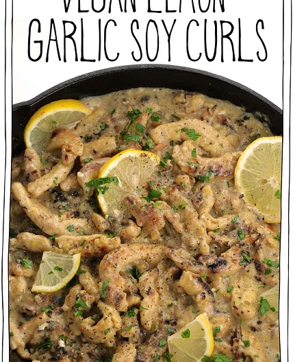 Vegan Lemon Garlic Soy Curls