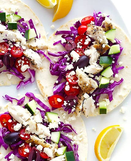 Greek Fish Tacos