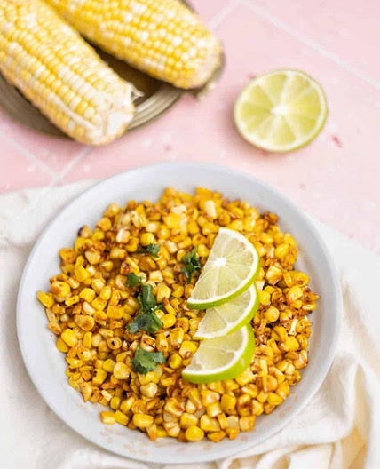 Skillet Charred corn- Blackened corn