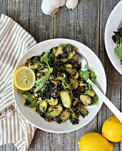 Lemon Parmesan Roasted Brussels Sprouts