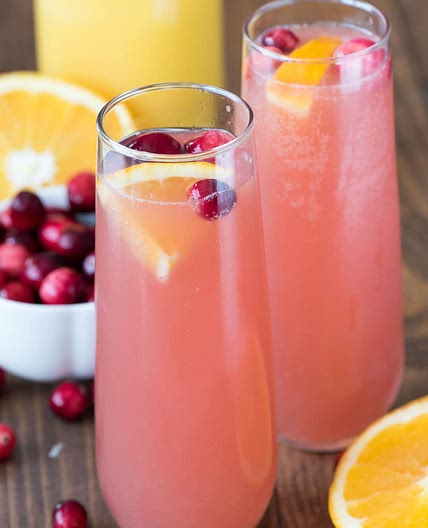 Cranberry Orange Mimosa Bellini