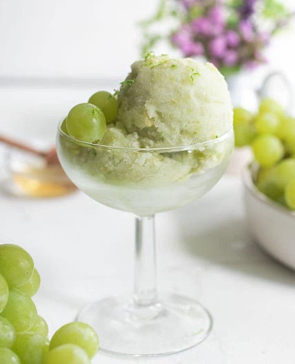 Lemon Lime Green Grape Sorbet