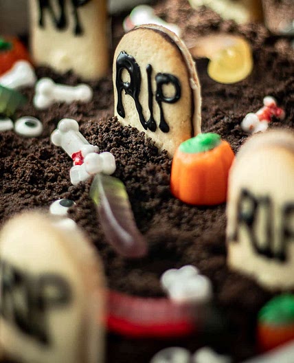Graveyard Brownies - Halloween Baking Desserts