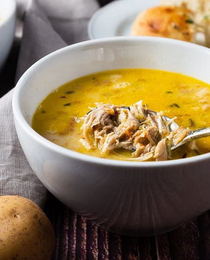Chicken and Potato Soup with Leeks